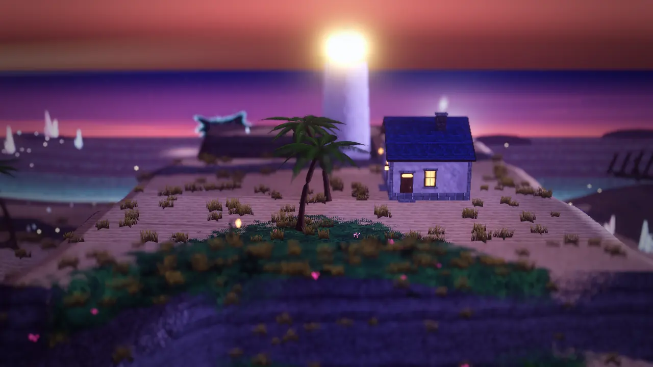 Saltglass Shore at dusk.